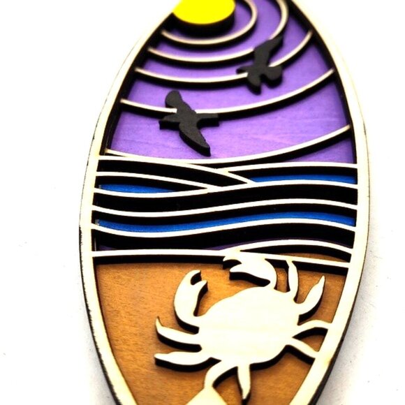 3D Laser cut multi-layered Surfboard magnet - Picture 3 of 3